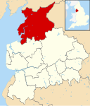 Lancaster UK locator map